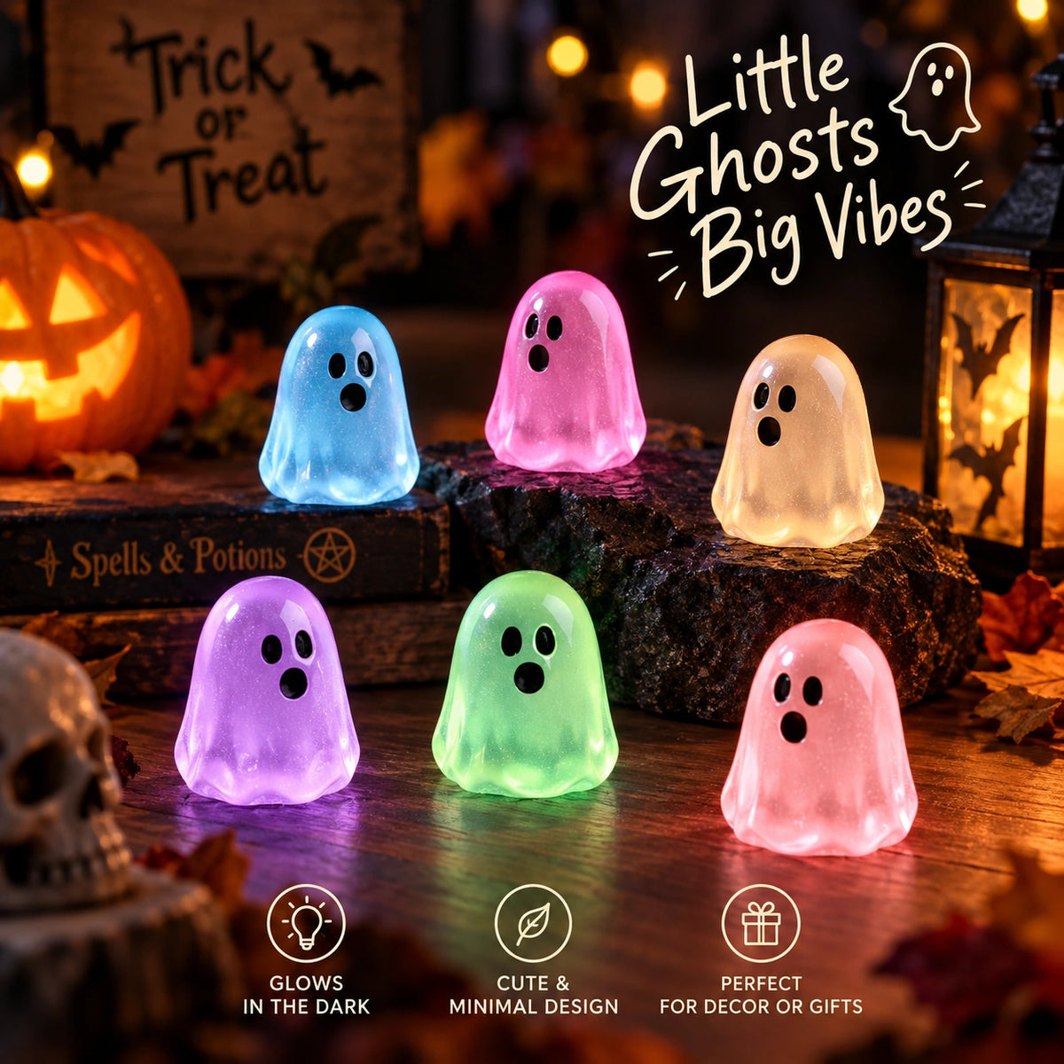 Glowing Ghost Mini Figurines
