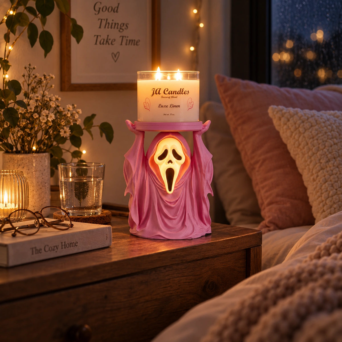 Halloween Screaming Ghost Candle Holder