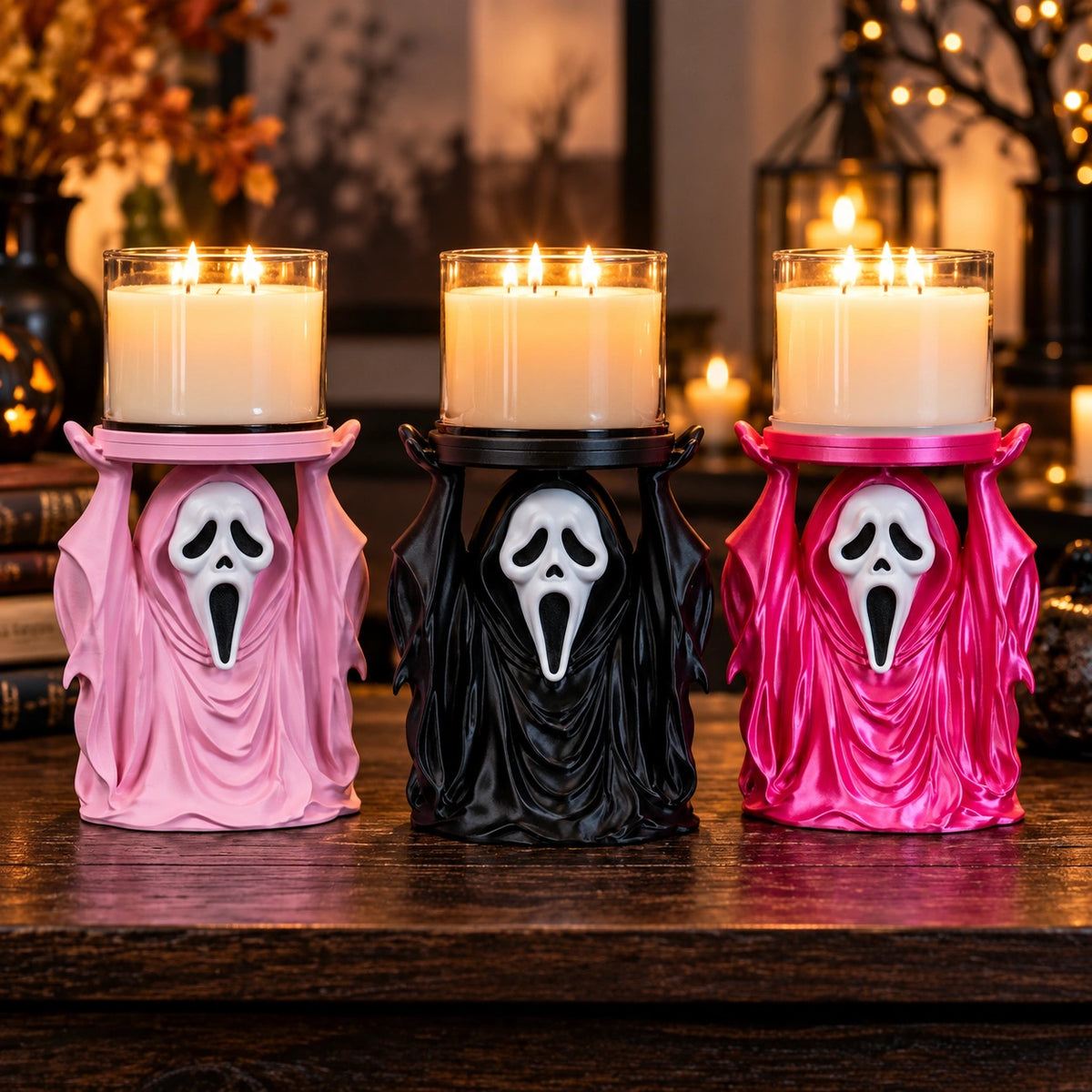 Halloween Screaming Ghost Candle Holder