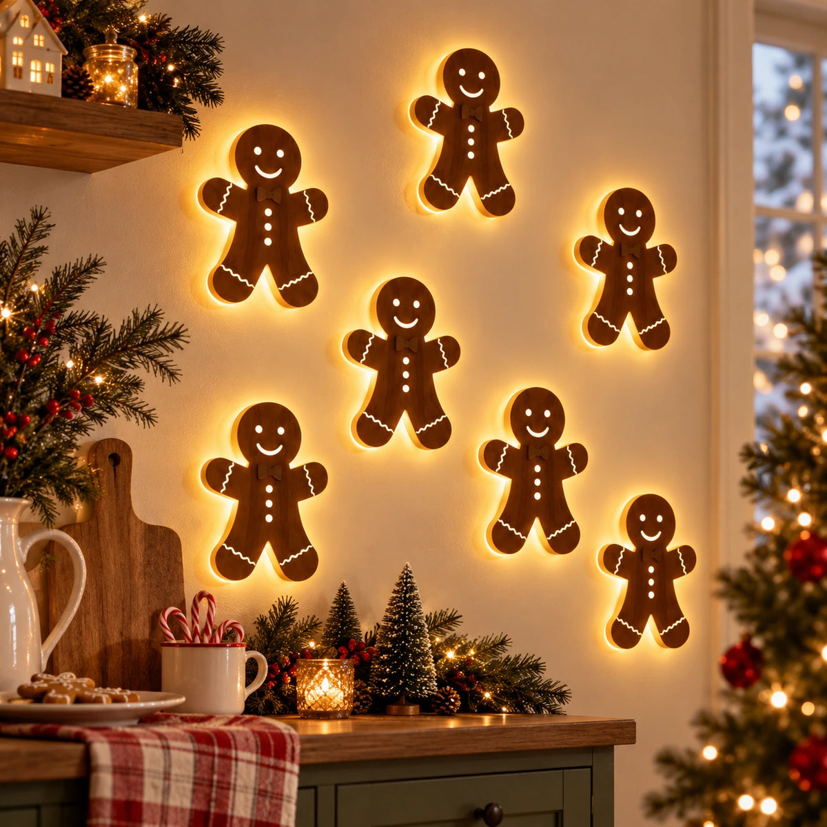 LED Christmas Wall Decor Lights – Festive Holiday Hanging Decorations