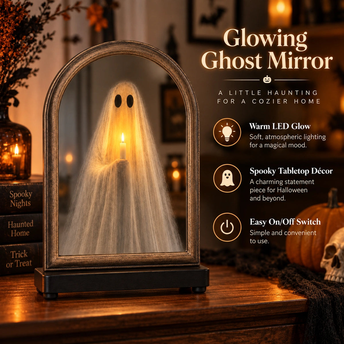 Glowing Ghost Mirror