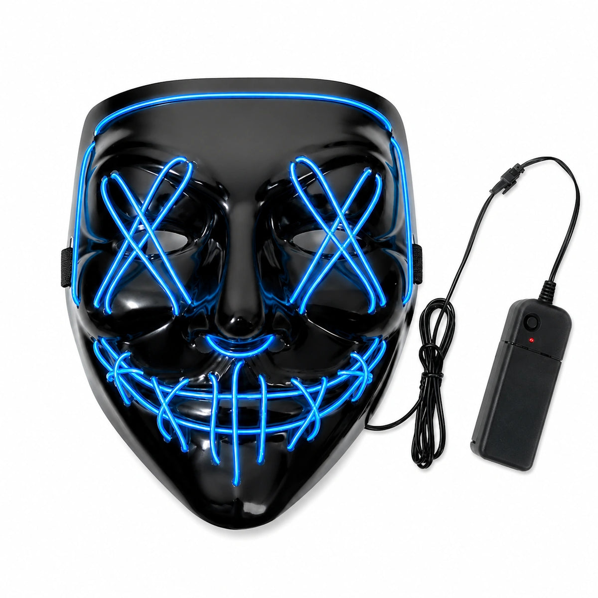 LED Glowing Clown Mask – Halloween Light-Up Costume Mask