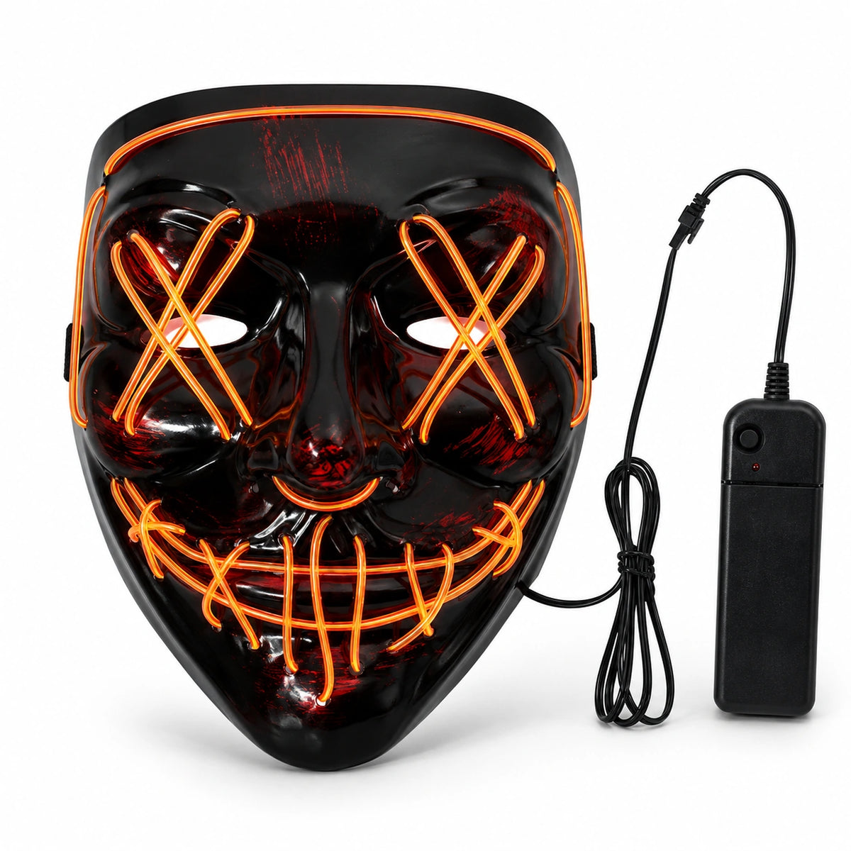 LED Glowing Clown Mask – Halloween Light-Up Costume Mask