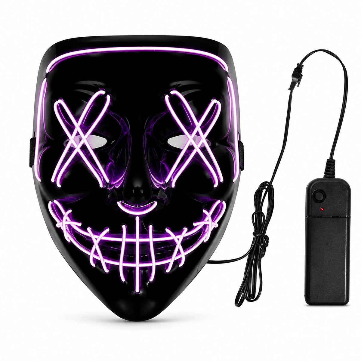 LED Glowing Clown Mask – Halloween Light-Up Costume Mask