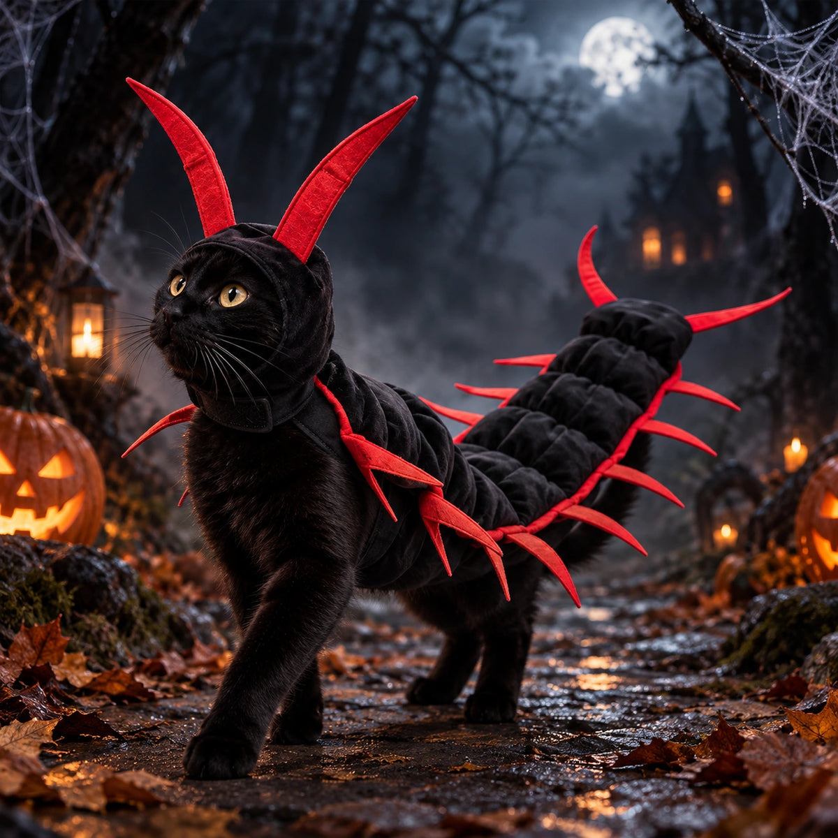 Halloween Centipede Cat Costume