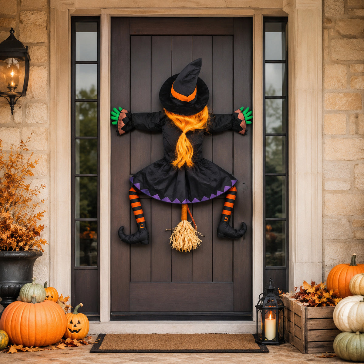 Halloween Climbing Witch Outdoor Decoration