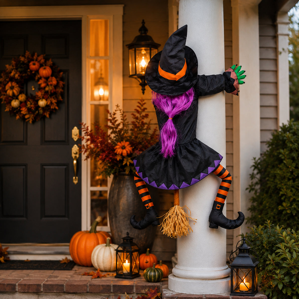 Halloween Climbing Witch Outdoor Decoration