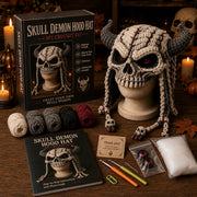Halloween Monster Hood Hat DIY Crochet Kit – Spooky Handmade Costume Craft Setv