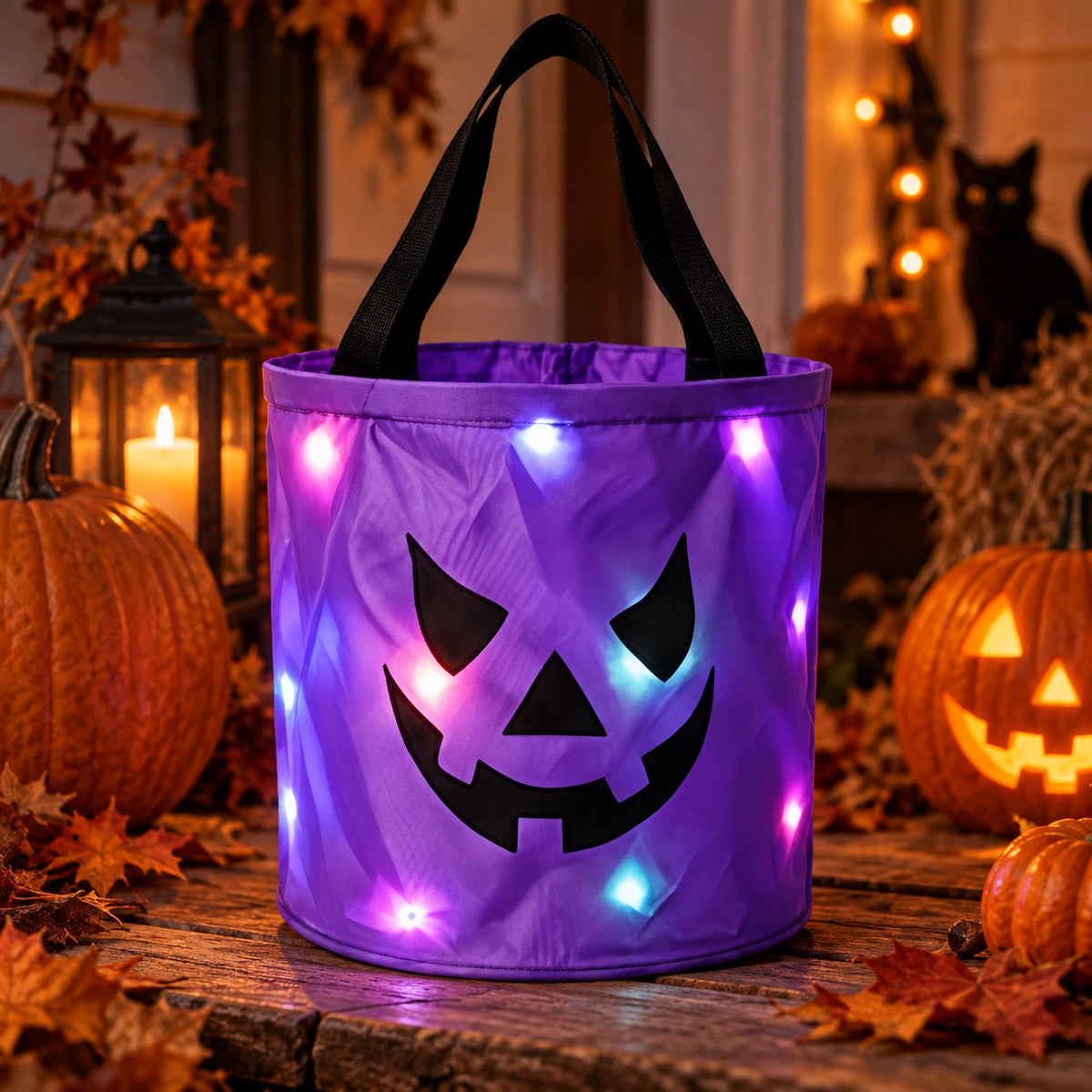 LED Halloween Pumpkin Candy Bucket