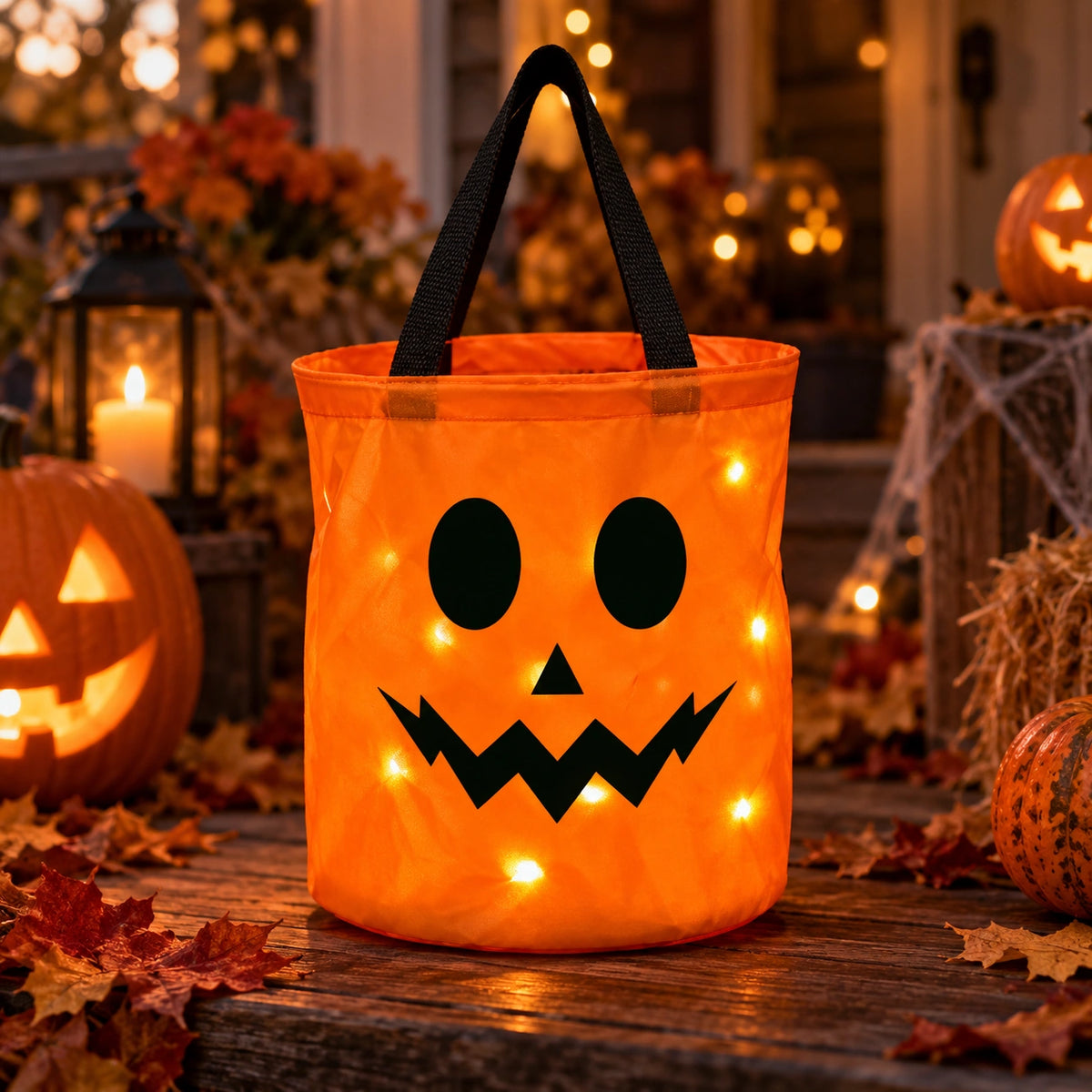 LED Halloween Pumpkin Candy Bucket