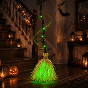 Animated Halloween Dancing Witch Broom with Lights & Spooky Sounds