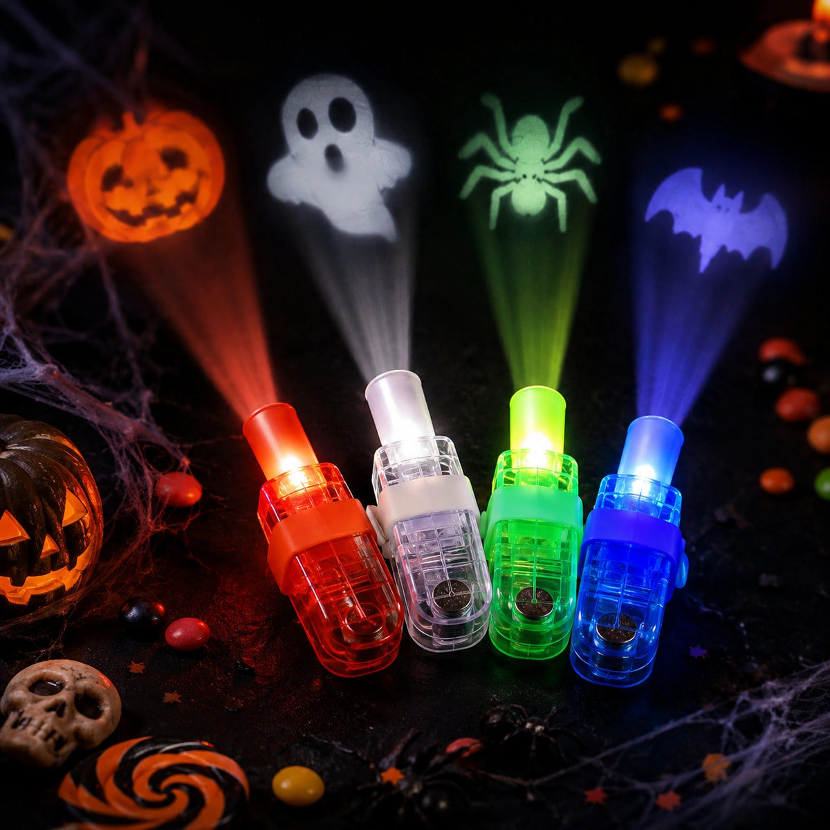 Holiday Projection Finger Lights – Halloween & Christmas Glow Party Toy