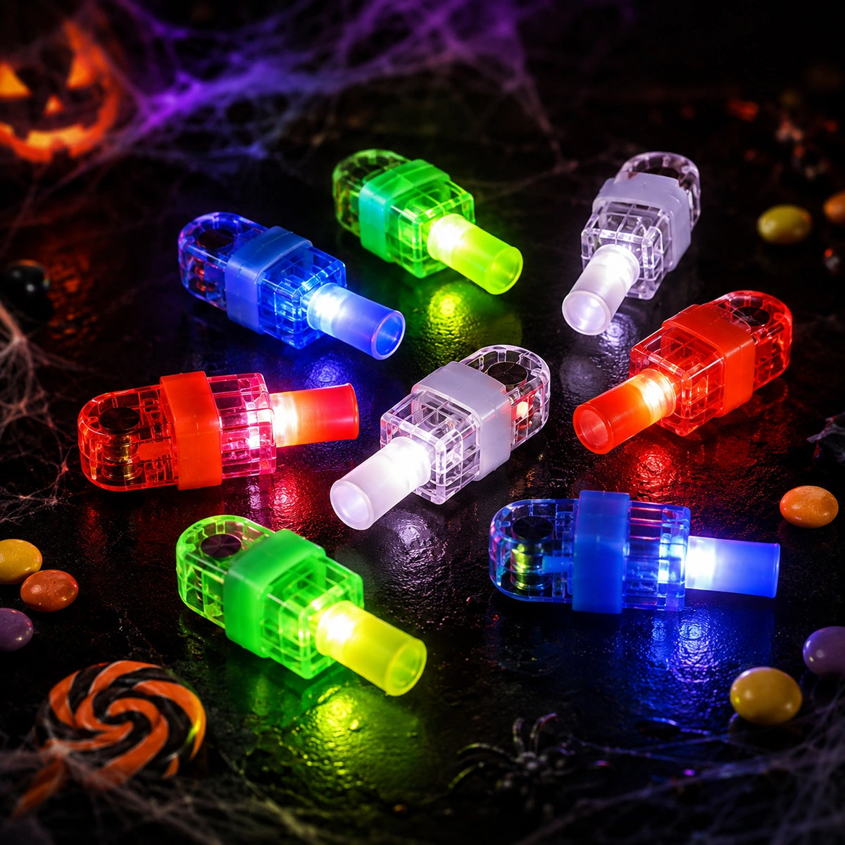 Holiday Projection Finger Lights – Halloween & Christmas Glow Party Toy