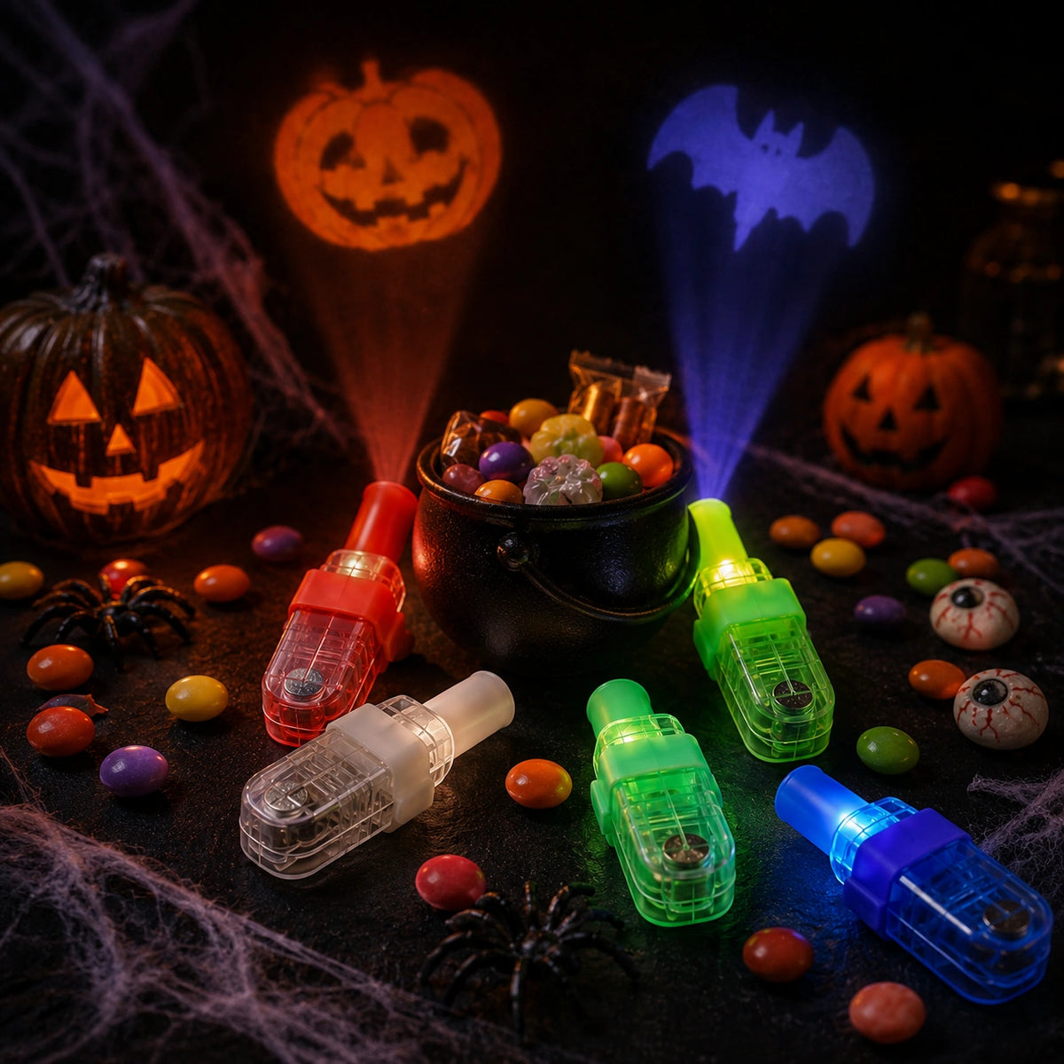 Holiday Projection Finger Lights – Halloween & Christmas Glow Party Toy