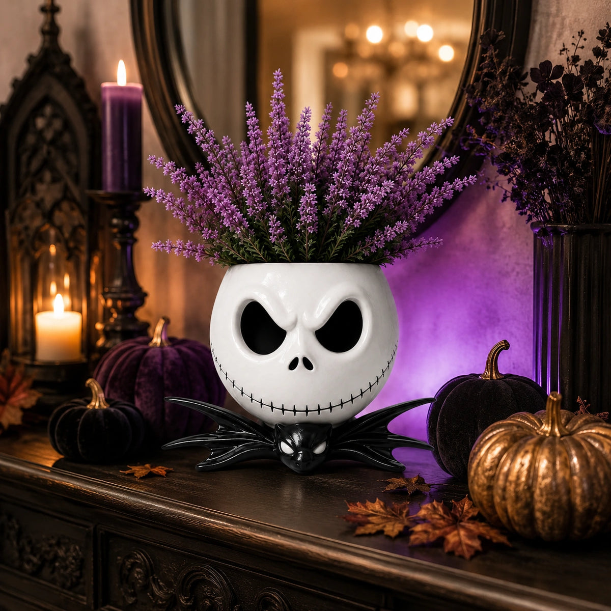 Halloween Horror Character Resin Planter – Spooky Head Flower Pot Decor