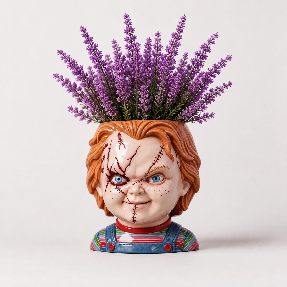Halloween Horror Character Resin Planter – Spooky Head Flower Pot Decor