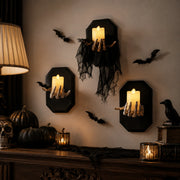 Halloween Skeleton Hand Wall Night Light – Spooky LED Candle Decor