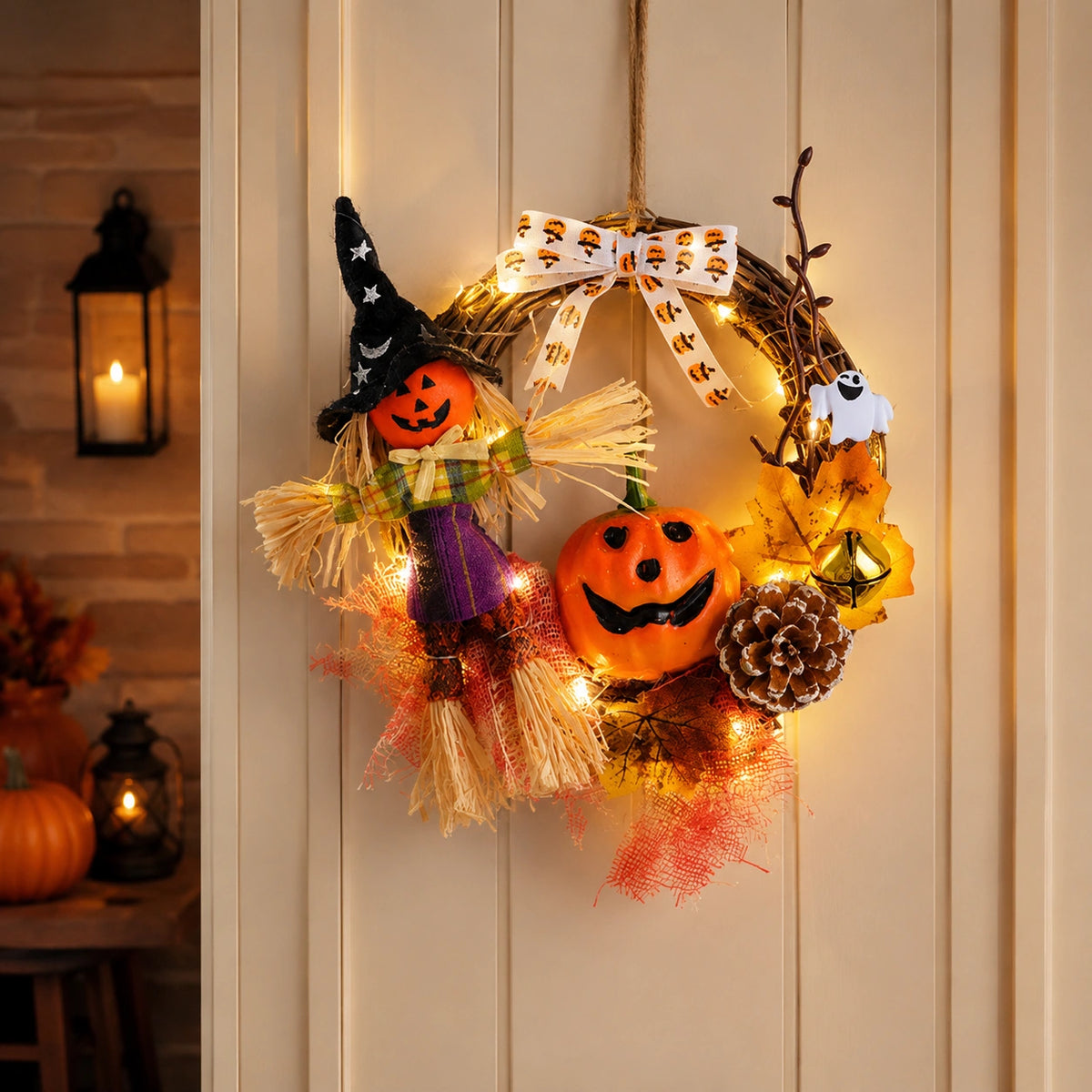 DIY Halloween Light-Up Wreath Kit