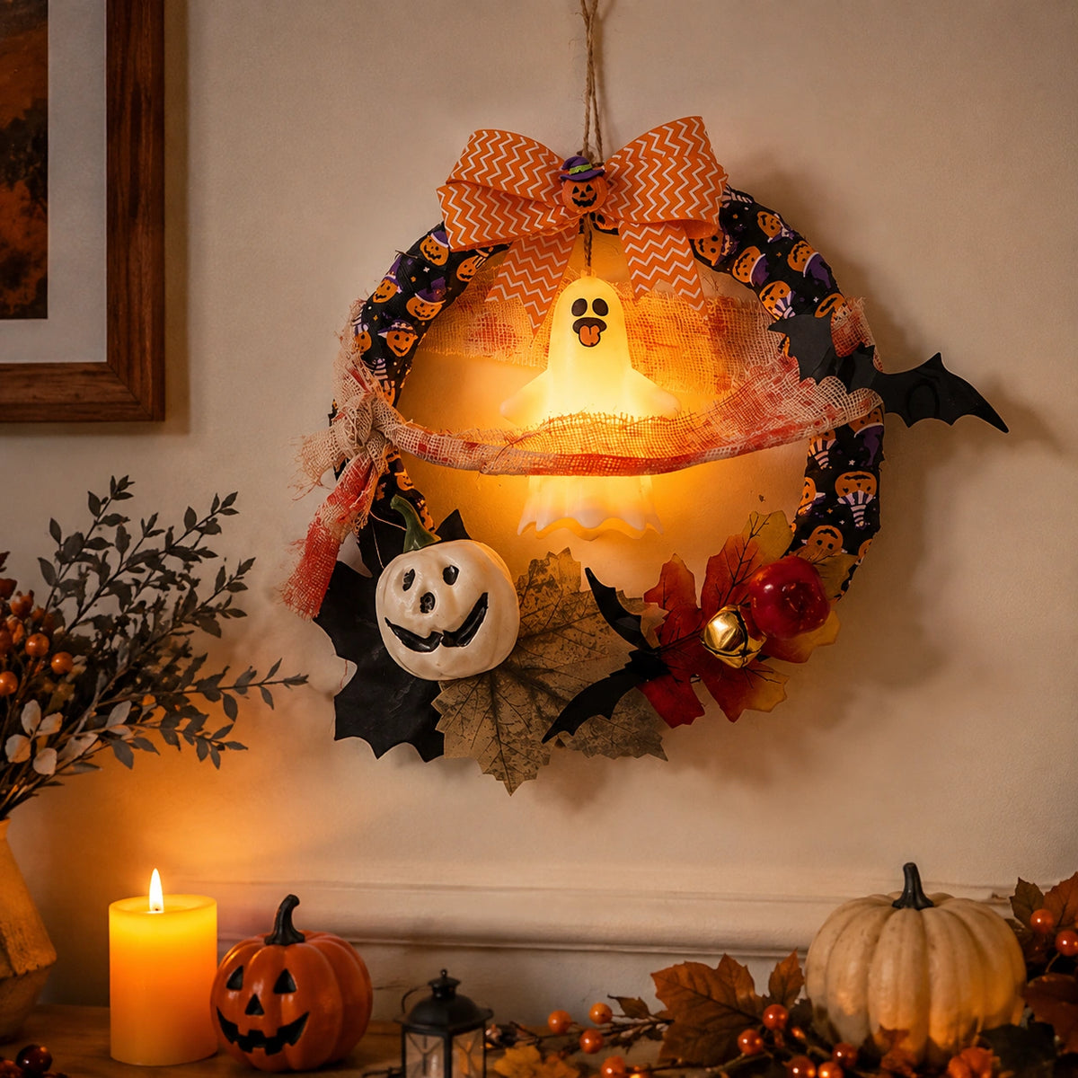 DIY Halloween Light-Up Wreath Kit