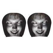 Scary Halloween Car Headrest Covers – Horror Face Seat Prank Decorations