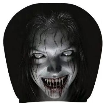 Scary Halloween Car Headrest Covers – Horror Face Seat Prank Decorations