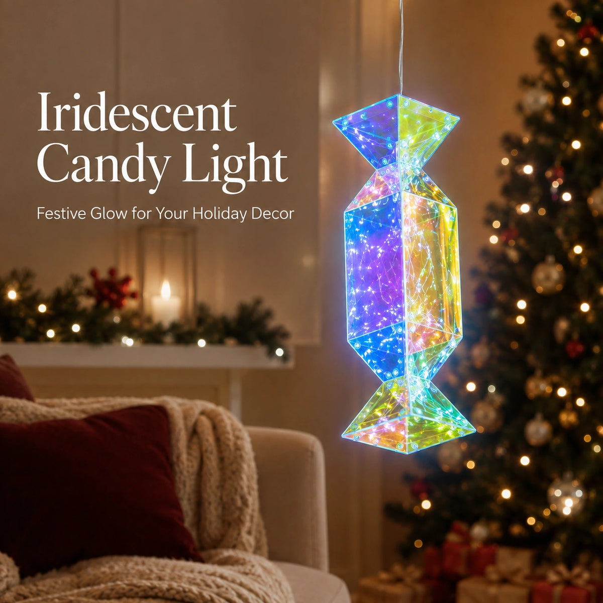 Iridescent LED Candy Hanging Light
