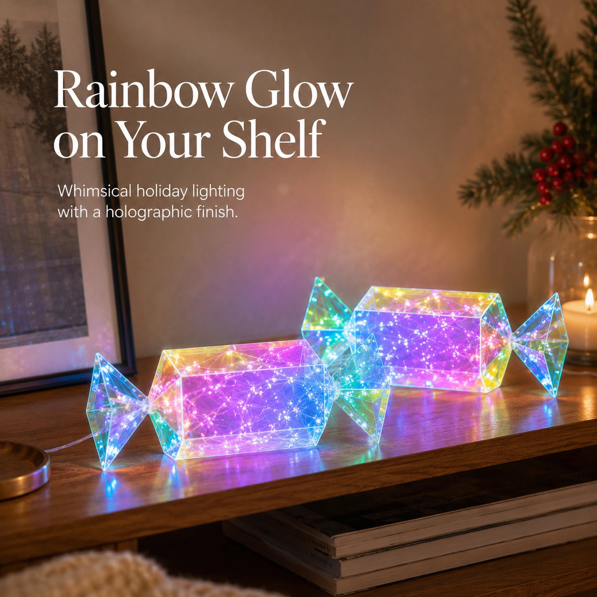 Iridescent LED Candy Hanging Light