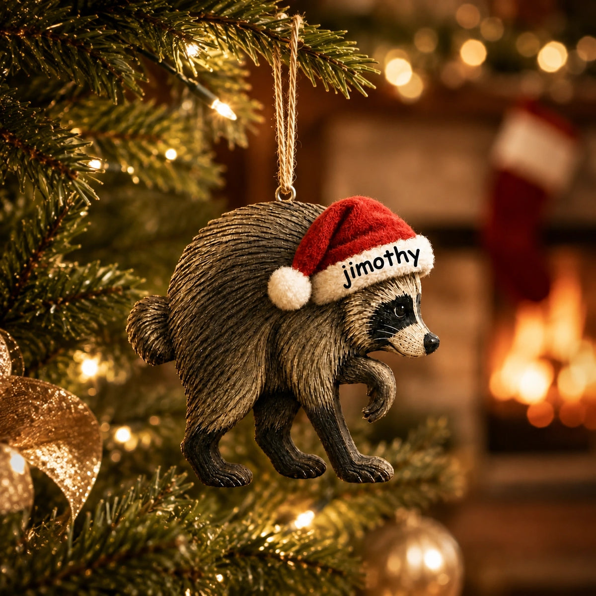 Jimothy Raccoon Christmas Ornament – Cute Holiday Tree Hanging Decoration