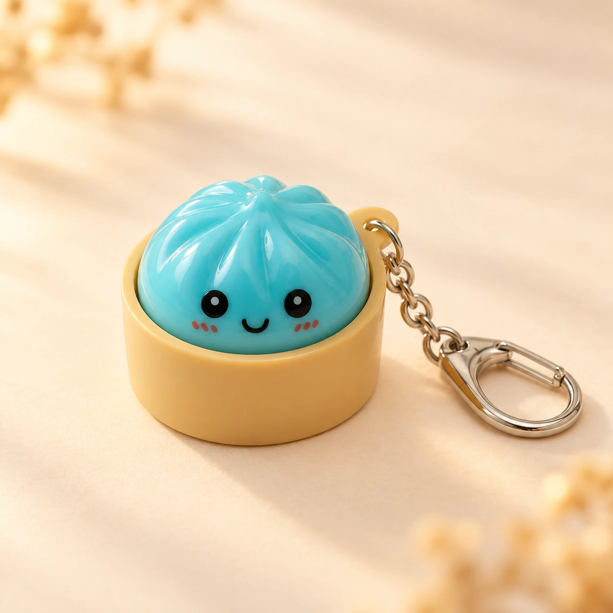 Cute Light-Up Bun Keychain