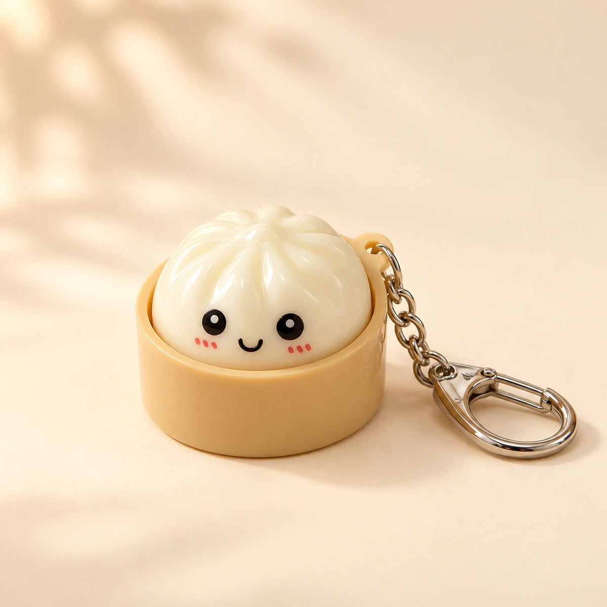 Cute Light-Up Bun Keychain