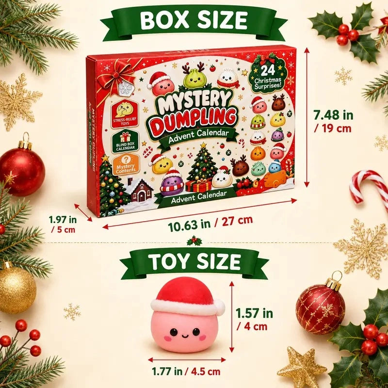 24-Day Christmas Dumpling Squishy Advent Calendar