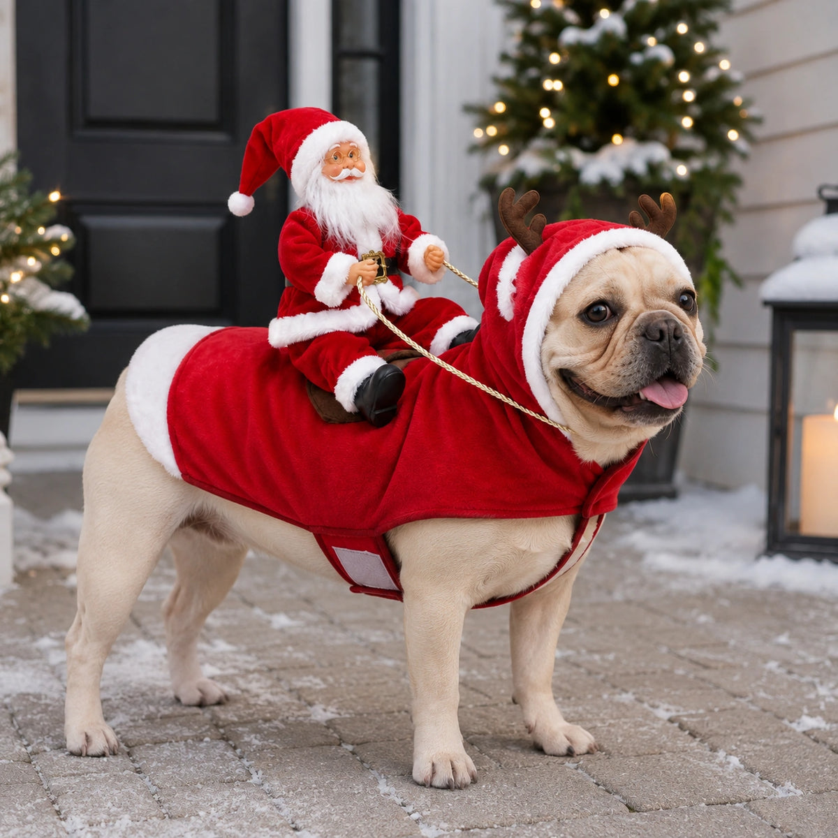 Santa Rider Pet Christmas Costume