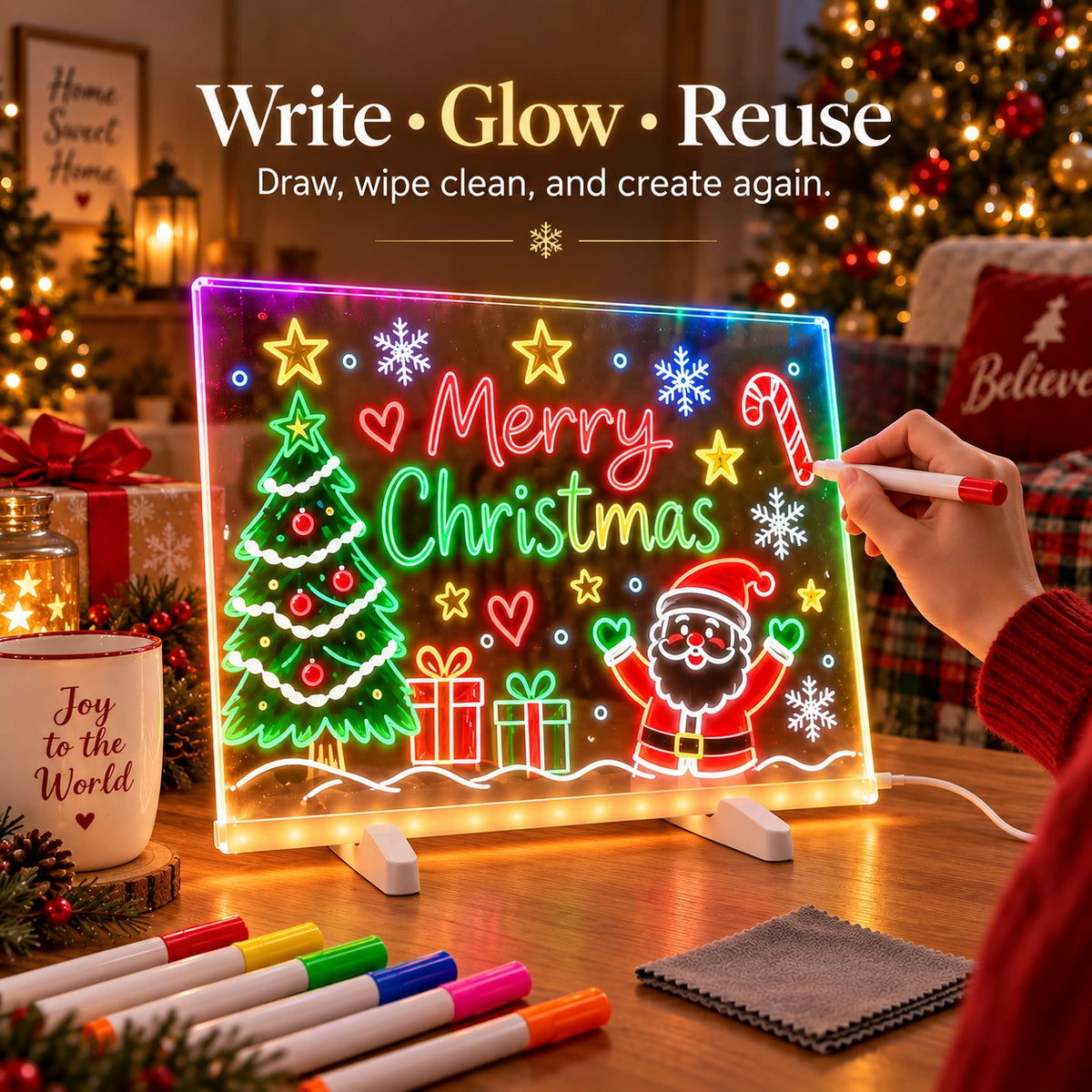 RGB Light-Up Acrylic Message Board