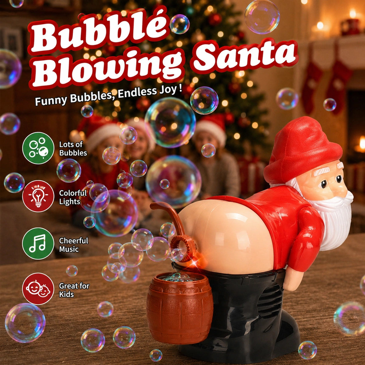 Santa Bubble Blower Toy