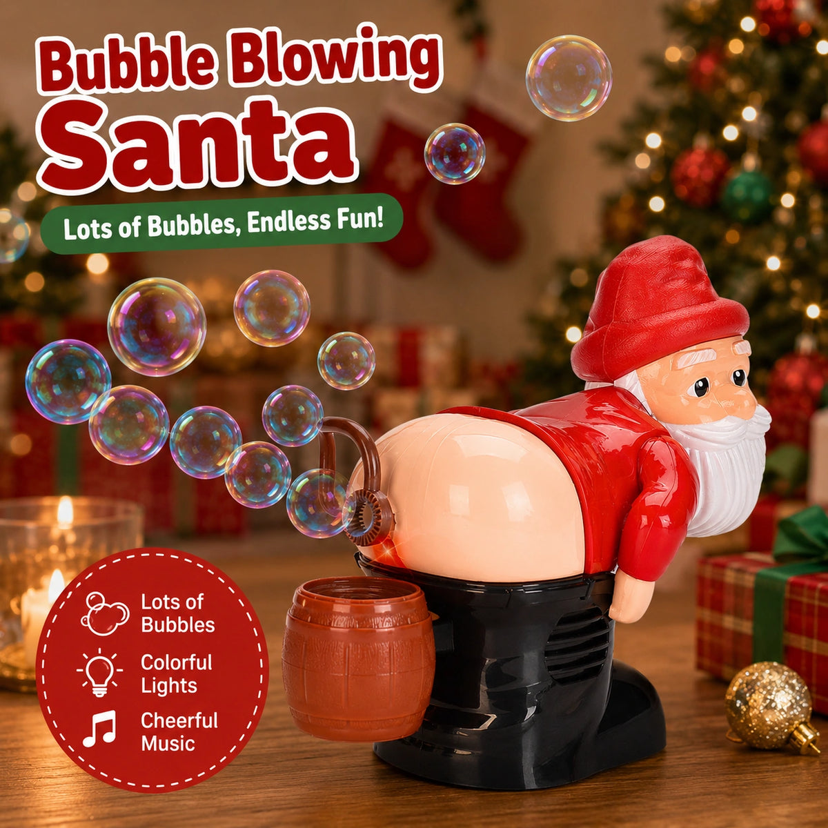 Santa Bubble Blower Toy
