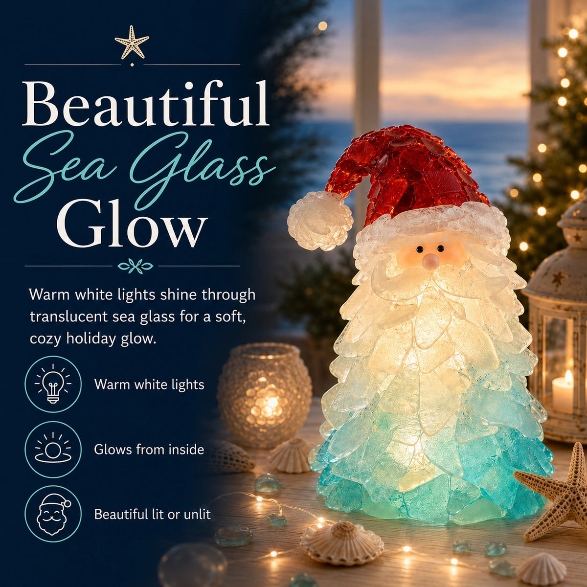 DIY Sea Glass Christmas Ornament Lighting Kit