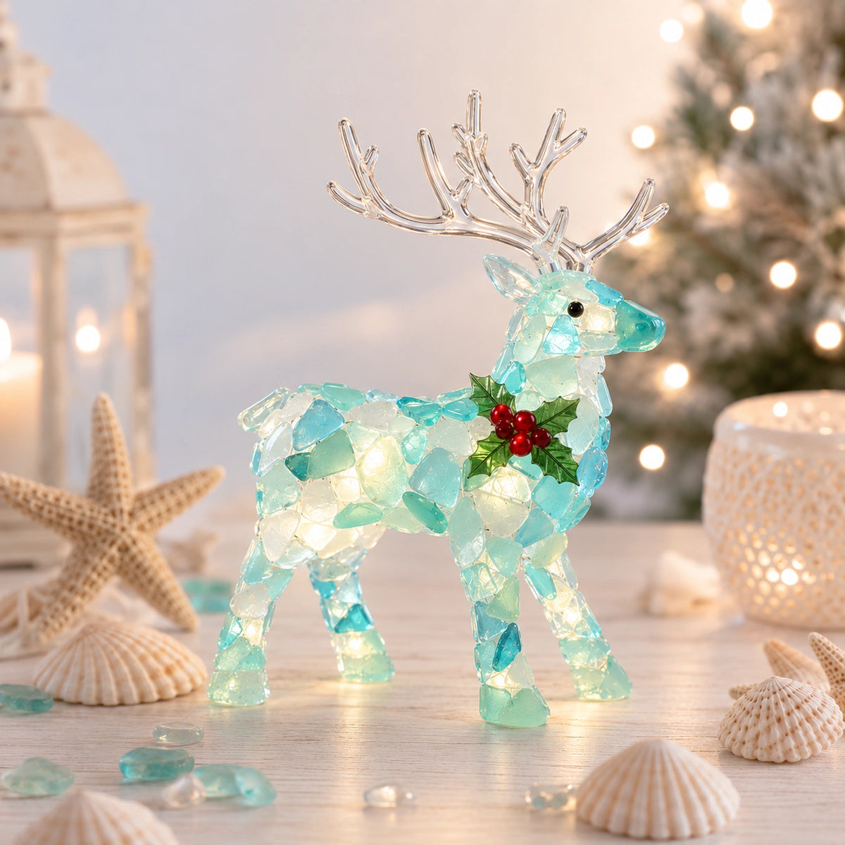 DIY Sea Glass Christmas Ornament Lighting Kit