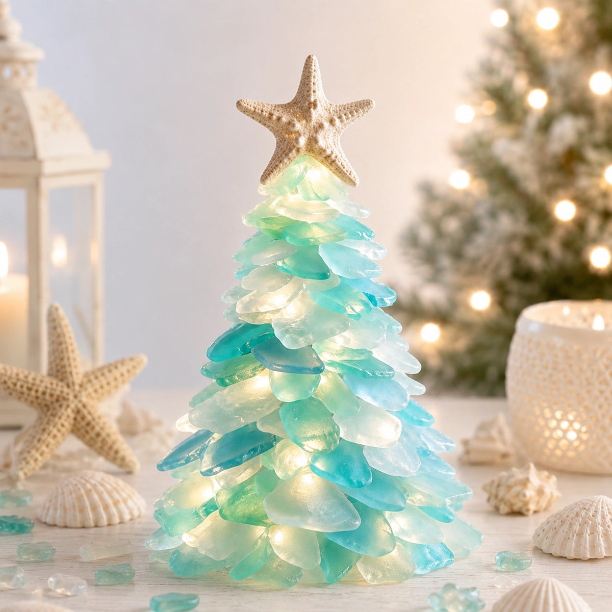 DIY Sea Glass Christmas Ornament Lighting Kit