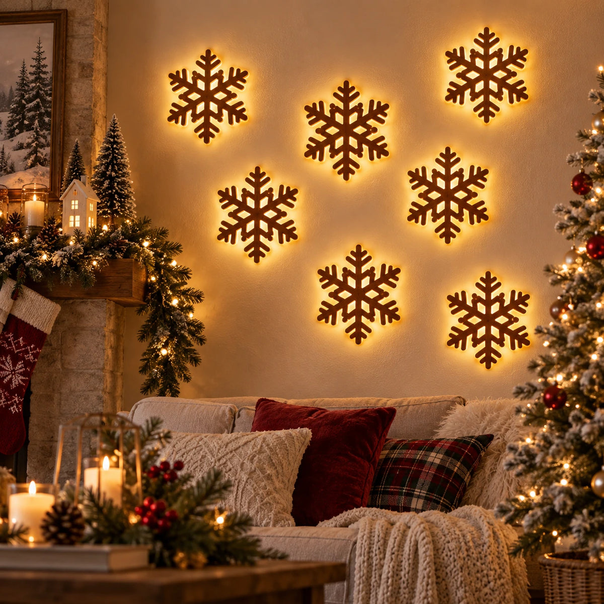 LED Christmas Wall Decor Lights – Festive Holiday Hanging Decorations