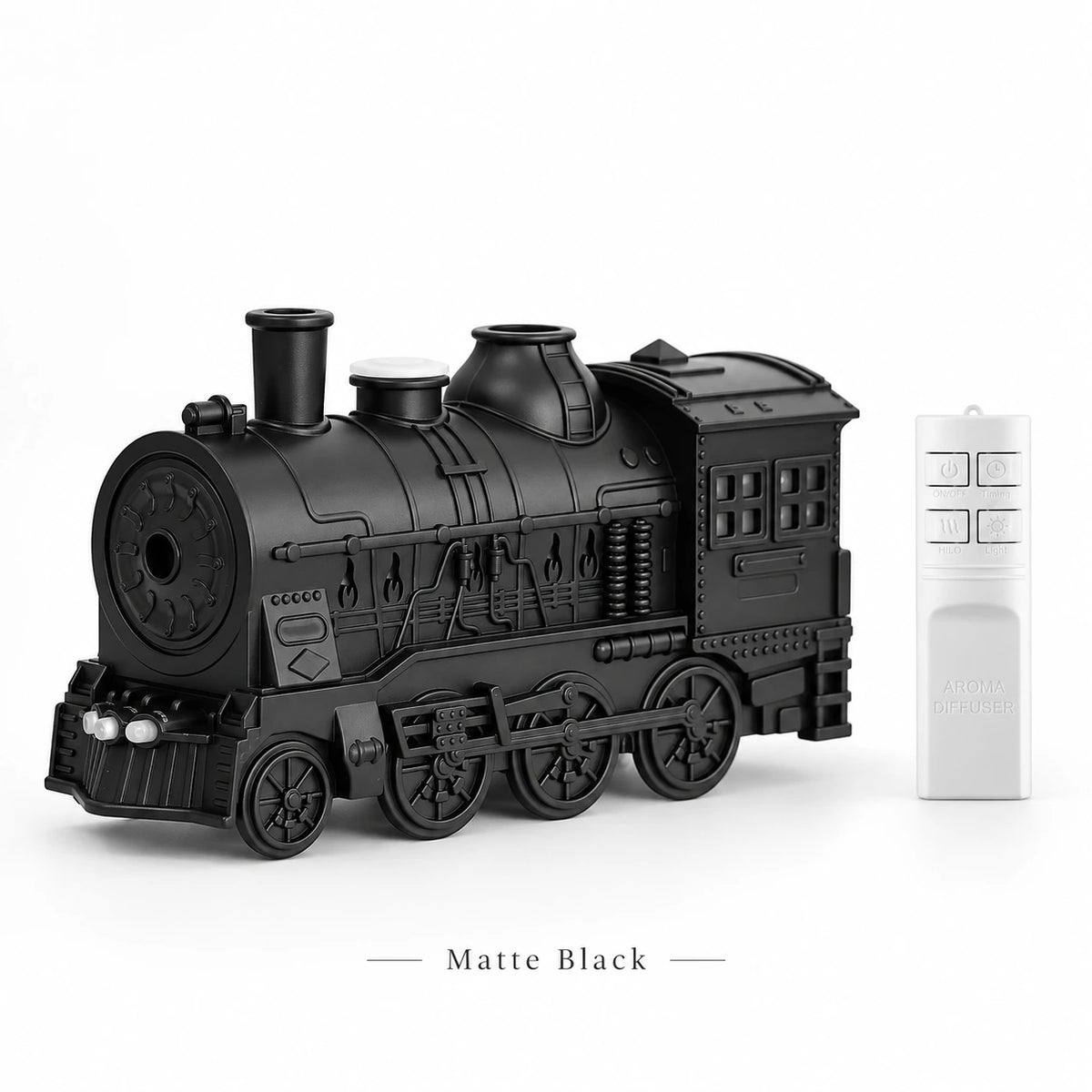 Vintage Steam Train Humidifier & Aroma Diffuser with Mist Rings and Ambient Light