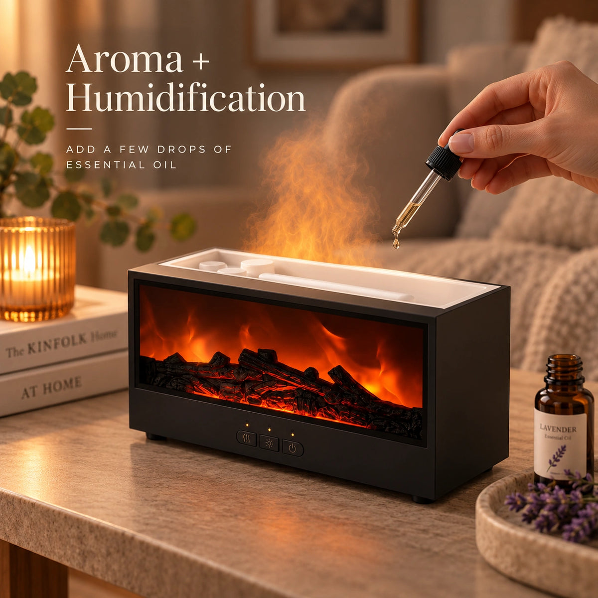Vintage Fireplace Aroma Diffuser & Humidifier